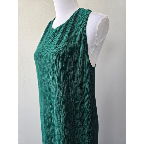 Maeve by Anthropologie Emerald Green Textured Halter Midi Dress Size M Cottage - Picture 3 of 9
